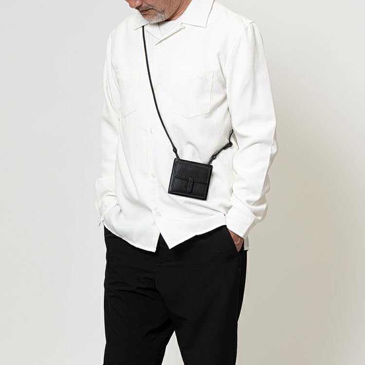 Official Neck Wallet Made by Baseball Glove Manufacturer Genuine Leather Wallet Sacoche Shoulder Bag Pouch Compact Wallet Small Crossbody UTILITY CDC