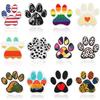 Pet Paw Embroidery Cloth Sticker Landscape Love Pattern Paw Patch Sticker Computer Embroidery Chapter Boy Decorative Bag Sticker