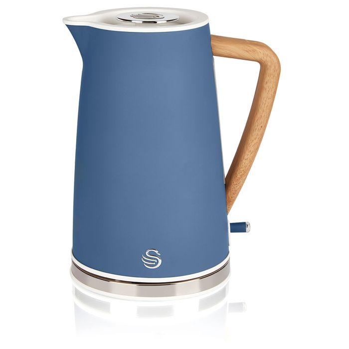 Electric Kettle 1.7L Ultra Fast Cordless Modern Nordic Design SWAN SK14610BLUNEU 2200W Blue