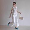 Navy Collar Polka Dot Slim-fitting Shirt, Vest, Women's Summer Korean Sweet Temperament Slim Sleeveless Top