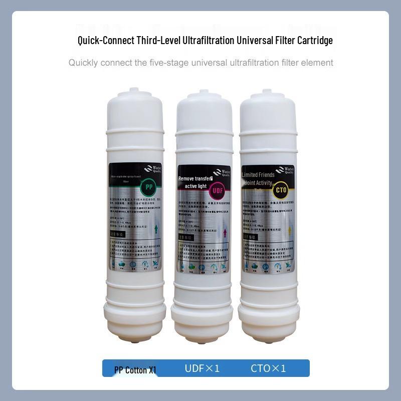 Universal 5-Stage Quick Connect Water Purifier Cartridge - Korean Style PP Cotton Ultrafiltration