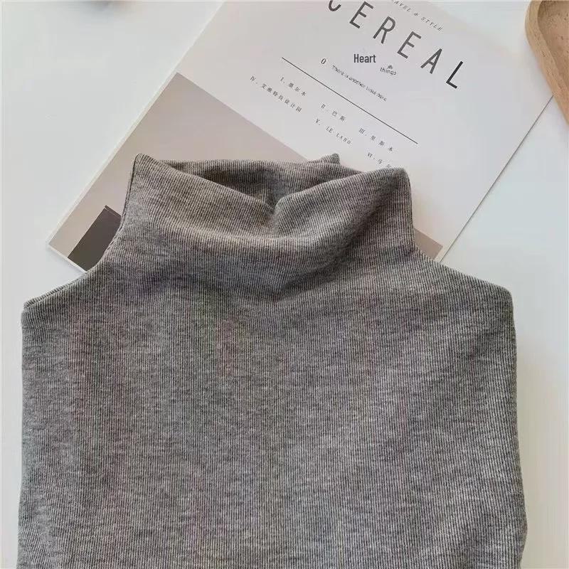 2024 Women's Western-Style Brushed Half-High Collar Long-Sleeve Top - Autumn Winter Trend