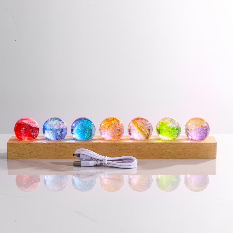Seven-Color Crystal Starry Nightlight Ornaments - Festival & Birthday Gift