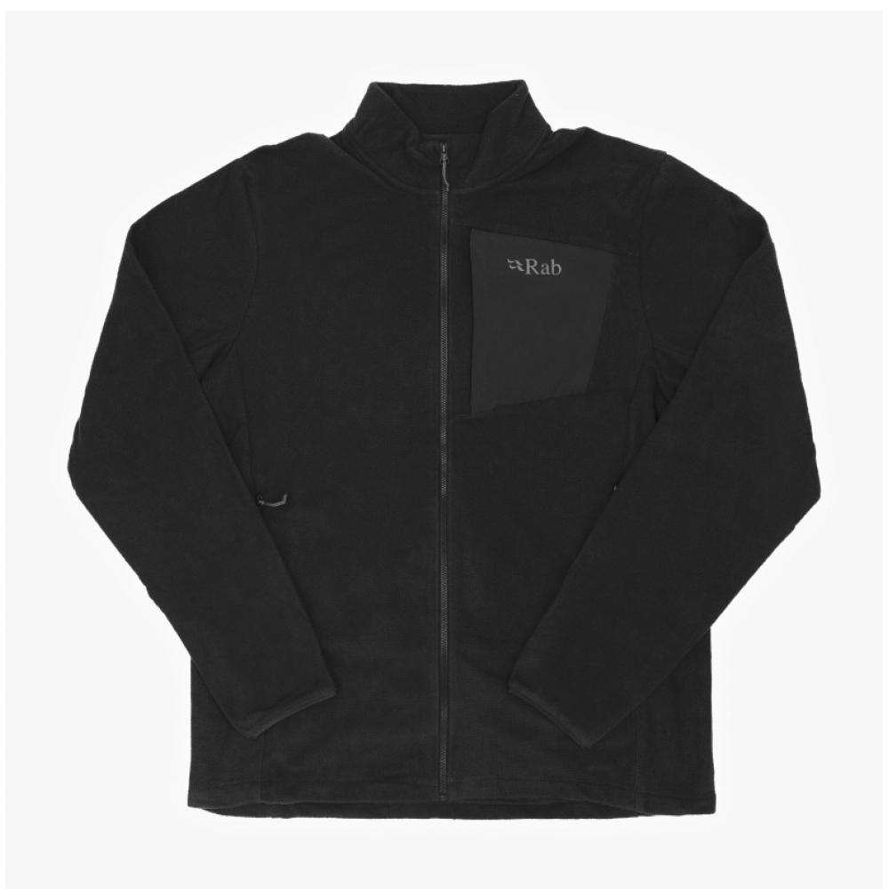 Rab Men S Fleece Zip Jacket Black Qfg 85
