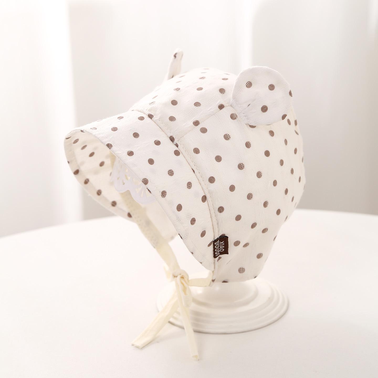 

Stylish Baby Sun Hat with Wide Brim and Ties, Perfect for Spring, Summer, and Autumn with Princess Ear Protection Circumference 48cm