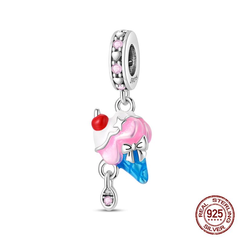 Original Charms Copper Summer Coconut Grove Holiday Charm Fits 3Mm Original Bracelet For Women Diy Jewelry Gifts New In