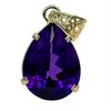 Natural Purple Sapphire Certified 21 Ct Fancy Pendant 925 Sterling Silver AI-104-NS