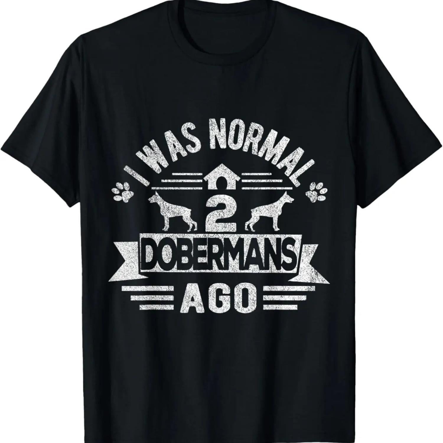 Two Doberman Pinschers Dobie Owner Doberman Mom Doberman Dad T-Shirt S