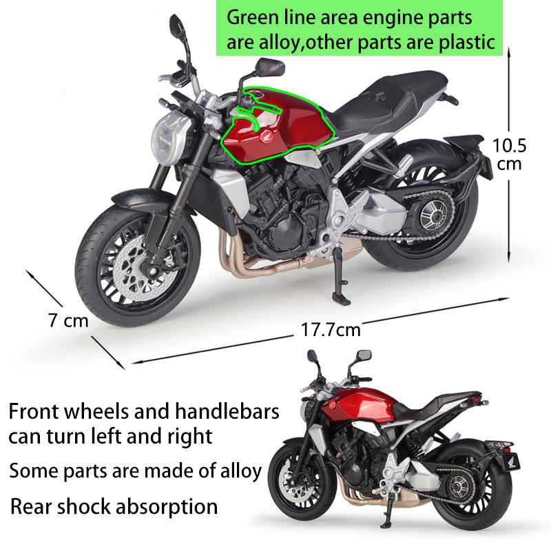1/12 Scale Welly  Honda CB1000R Alloy Motorcycle Model Diecasts Metal Toy Motorcycle Model High Simulation Collection Childrens Gifts