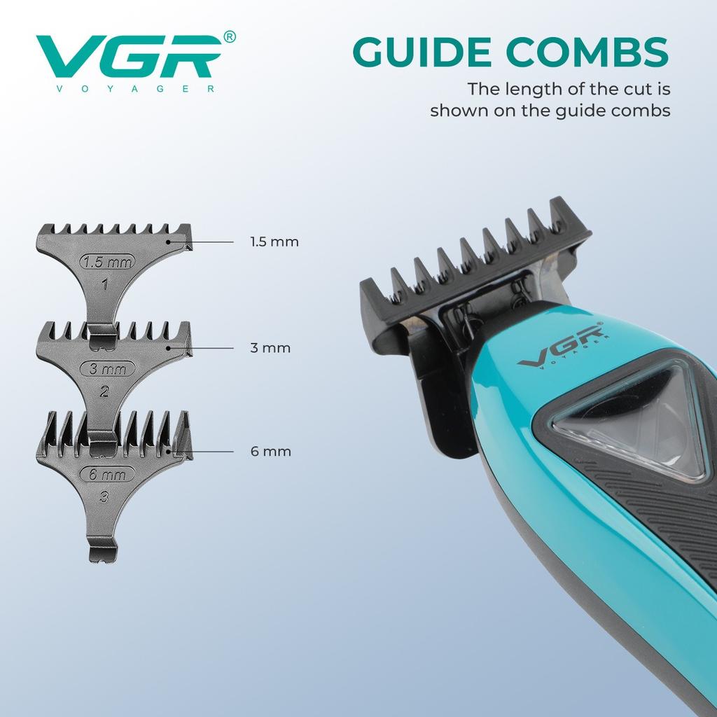 VGR Hair Trimmers Professional Haircut Machine 11000 RPM Clippers Vector Motor Brushless Hair Trimmers Adjustable Trimmer for Men Personal Care V-035C