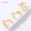 5/10Pcs Brass Pendant Clip Clasp 18K Gold Plated Pendant Pinch Bail For Necklace Making Accessories,DIY Jewelry Materials