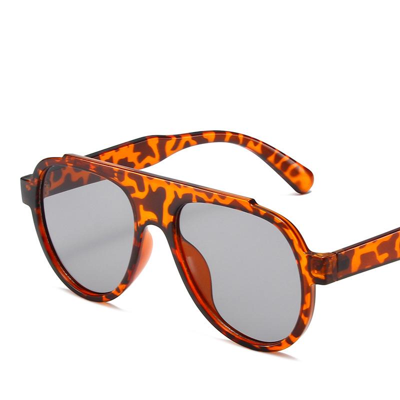 

New Fashion Sunglasses Large Frame Toad Mirror Men Leopard Pattern Color Personalized Street Women Outdoor Sun Glasses Uv400