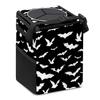 Black and White Goth Bats Car Trash Can with Lid Collapsible Reusable Waterproof Car Garage Bag,Automotive Garbage Can,Car Accessories Interior Car