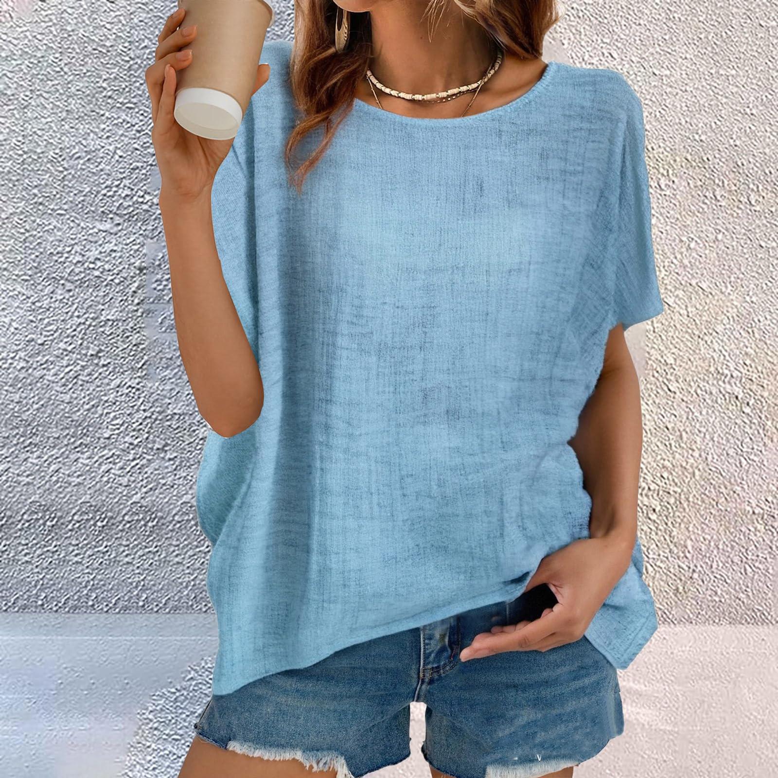 Women s Fashion Short Sleeve Casual  Literary Retro T-Shirt Top XL