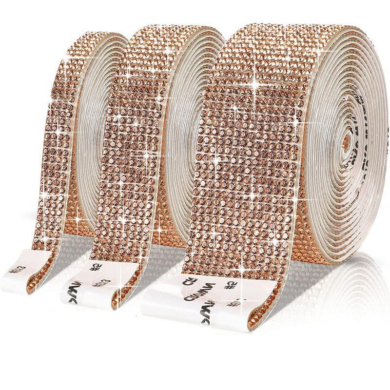 

10Yard Rhinestone Ribbons Silver Self Adhesive Crystal Diamond Wrap Car Phone Bag Shoes Decoration DIY Arts Crafts Wedding Party Width 0.45CM&10Yard