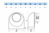 Fixed Flat Ventilation Elbow Connecting Channel 220X90Mm With Fi125 Vents