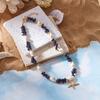 Bohemian Style Starfish Pendant Necklace Colorful Irregular Stone Choker  Summer Beach