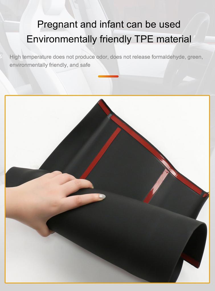For Tesla Model Y Juniper 2025 B-pillar Anti-Scratch Protective Pad Car Center Pillar C-pillar TPE Guard Trunk Protection Pad