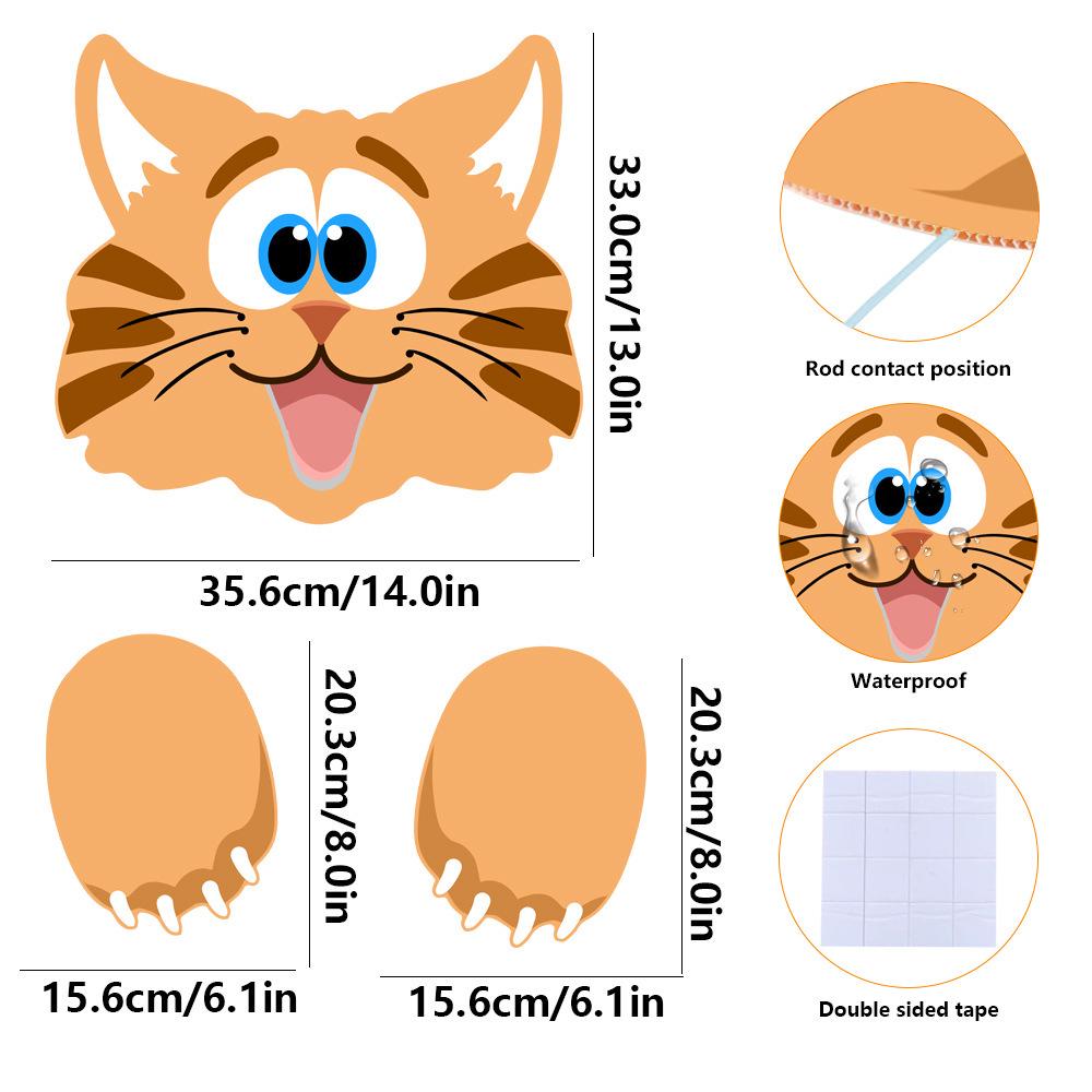 Cartoon Animal Peeking Outdoor Fence Decoration Sign