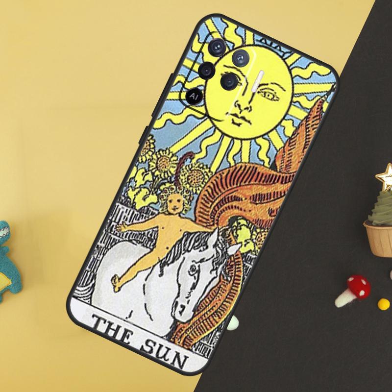 moon Tarot Mystery totem Case For Oppo A58 A78 A98 A18 A38 A74 A94 A54 A15 A17 A57 A6 A5 Pro A16 A76 A96 A40 A60 A80