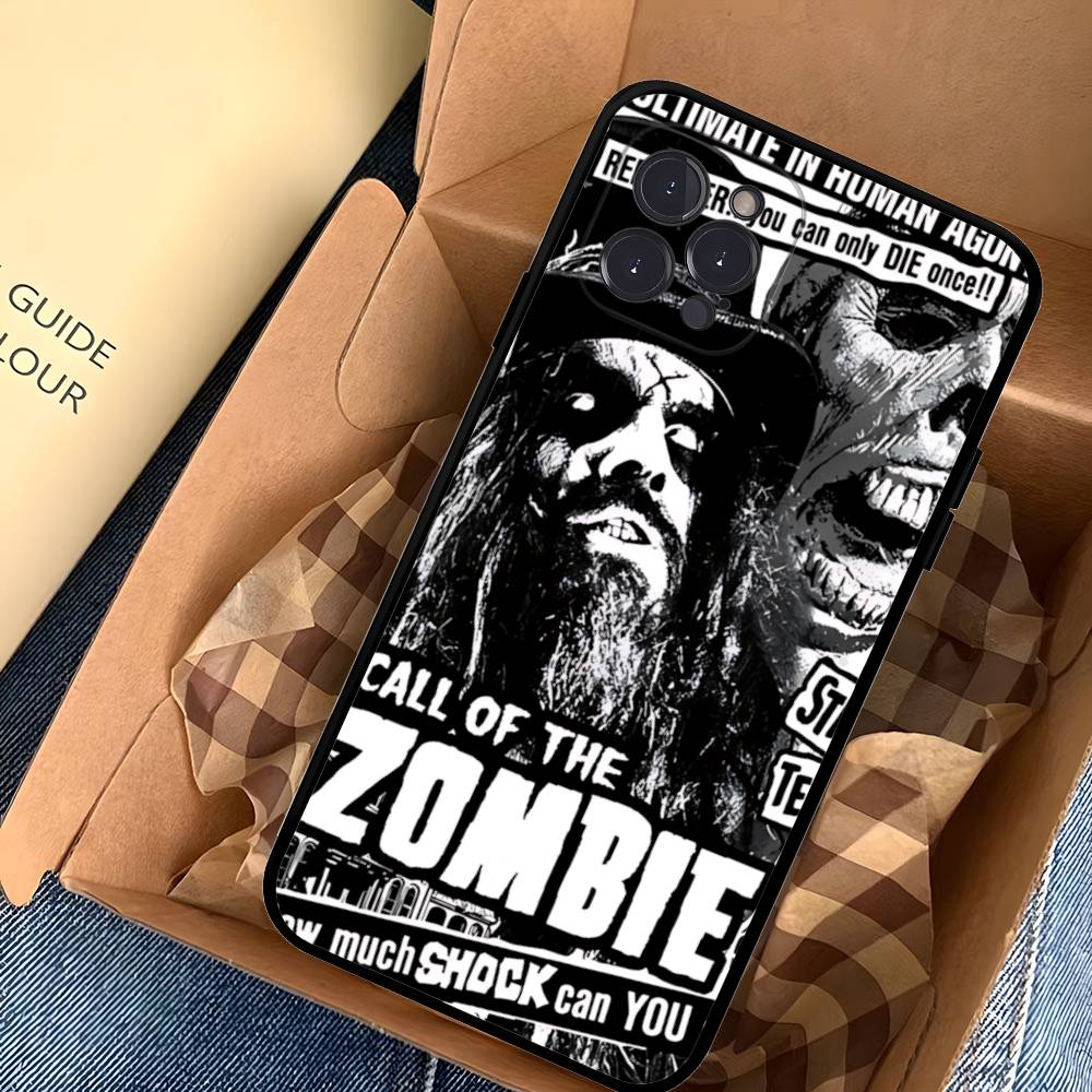 R-Rob Singer Z-Zombie Heavy Metal Band Phone Case For IPhone 17 16 15 14 13 12 11 Pro Max Plus Mini Soft Black Cover