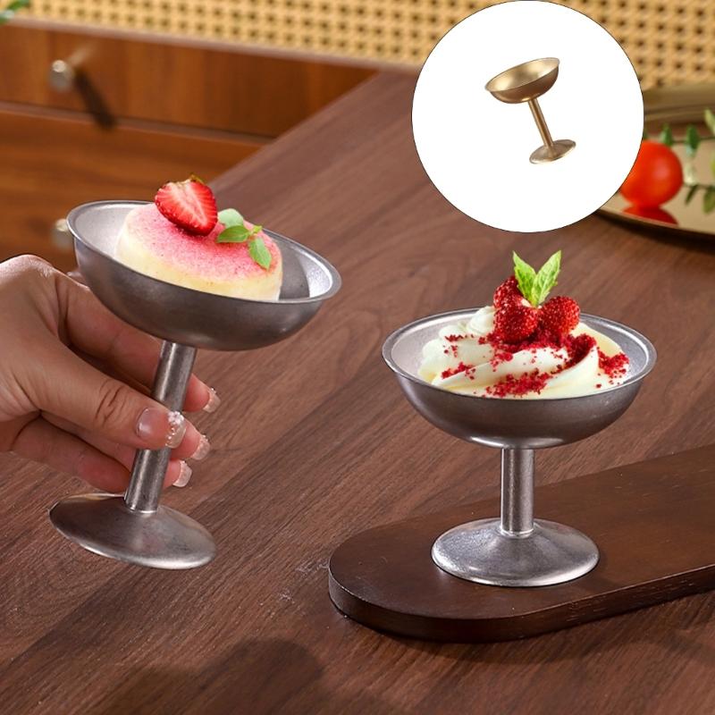 Rustproof 304 Nonrust Steel Puddings Cups Elegant High Footed Serving Dishes For Parties Weddings And Home Use