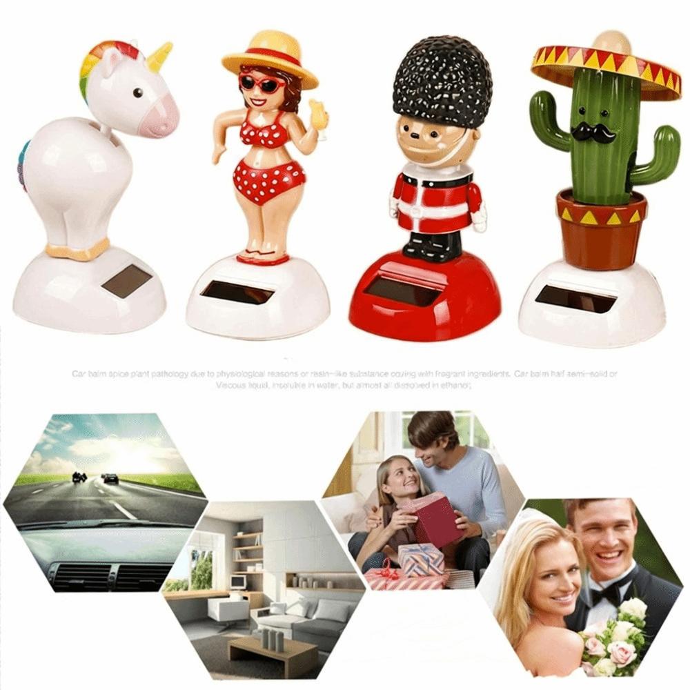 Cute Gift Home Ornament Shaking Moving Solar Powered Swing Dancing Flip Flaps Toy