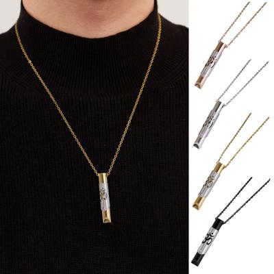 Breathing Necklace Whistle Pendant Breathing Necklace Anxiety Relief Necklace for Mindful Calming