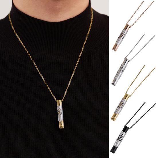 Ademhalingsketting Fluitje Hanger Ademhalingsketting Angstverlichtingsketting voor Mindful Kalmering Stressverlichting Meditatie