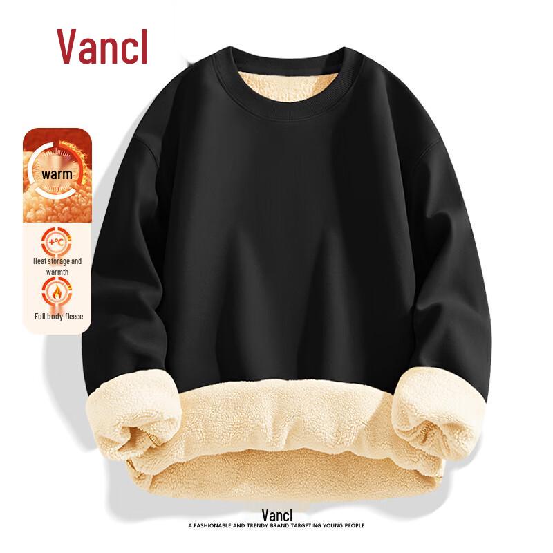 VANCL Men's Fleece Lined Crew Neck Sweatshirt