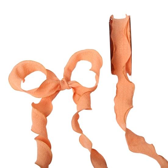 1 Roll 900x2.5CM Ruffle Edge Ribbon DIY Sewing Flower Bridal Bouquets Christmas Gift Box Wrapping Decorative Ribbon Solid Polyester Pleated