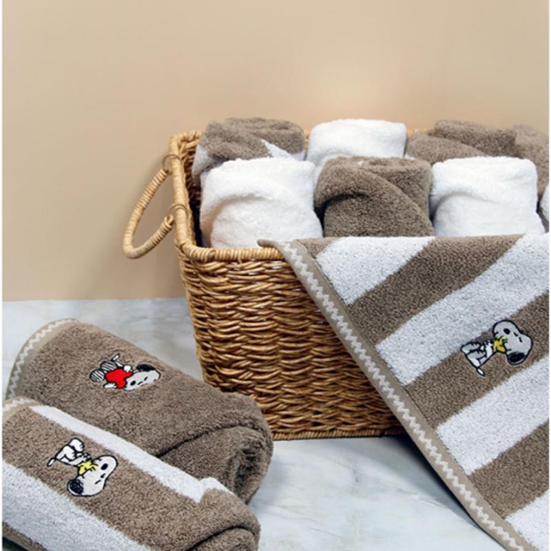 Полотенце Songwol Snoopy Mellow Stripe 5 штук Brown Stripe