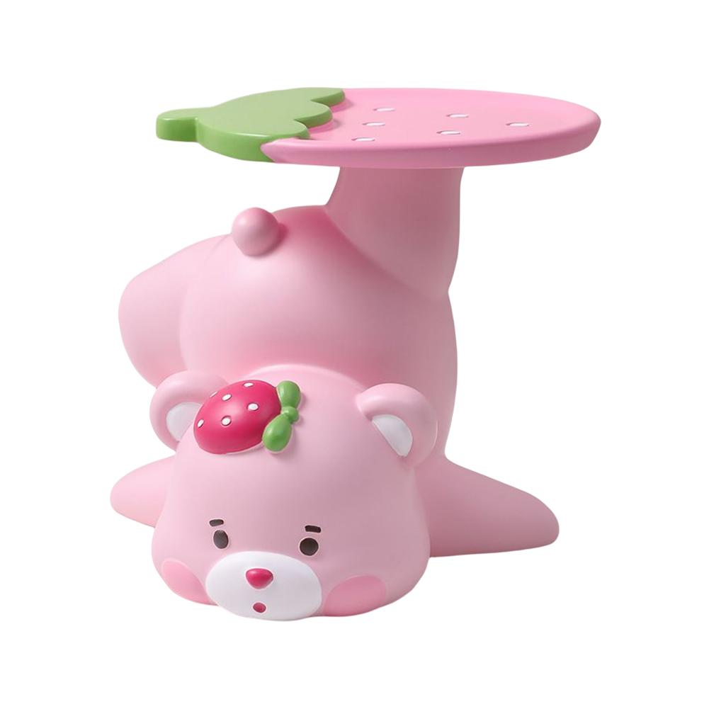 Resin Decor Sculpture Cute Bear Serving Tray Statue Key Jewelry Snack Holder Entrance Crafts Friends Housewarming Gift