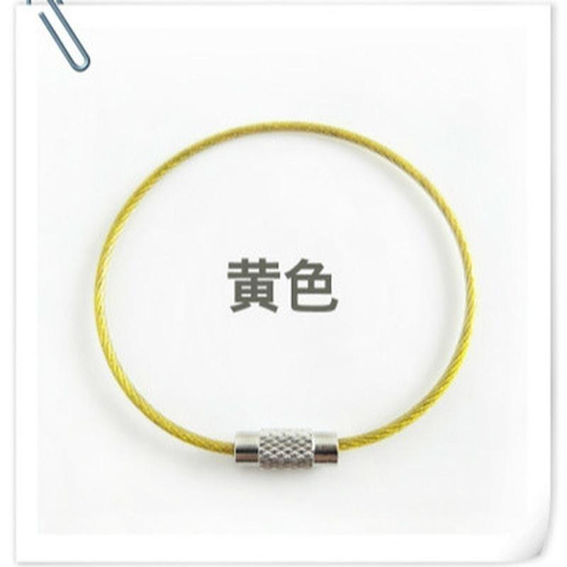 1PCS High Quality Hiking Stainless Steel Wire Keychain Outdoor Cable Key Ring