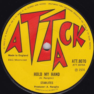 7-Zoll Schallplatte STARLITES / G.G. ALLSTARS - Hold My Hand ATT8070 Attack 1974 UK Reggae, Ska & Dub Gebraucht