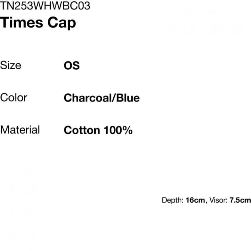 Thisisneverthat Times Cap Charcoal Blue
