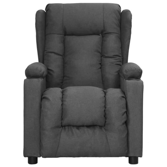 VidaXL Recliner Armchair Dark Grey Fabric, 25kg