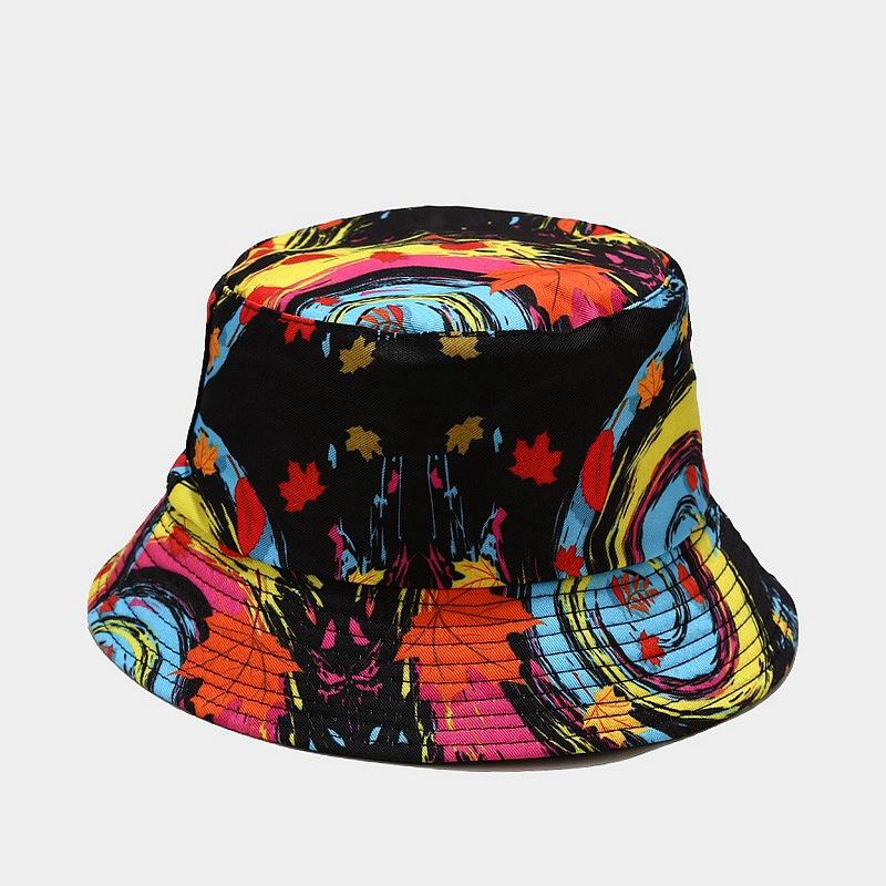 fashion plant printing pattern fisherman hat spring and summer outdoor sun protection fisherman cap unises fishing caps