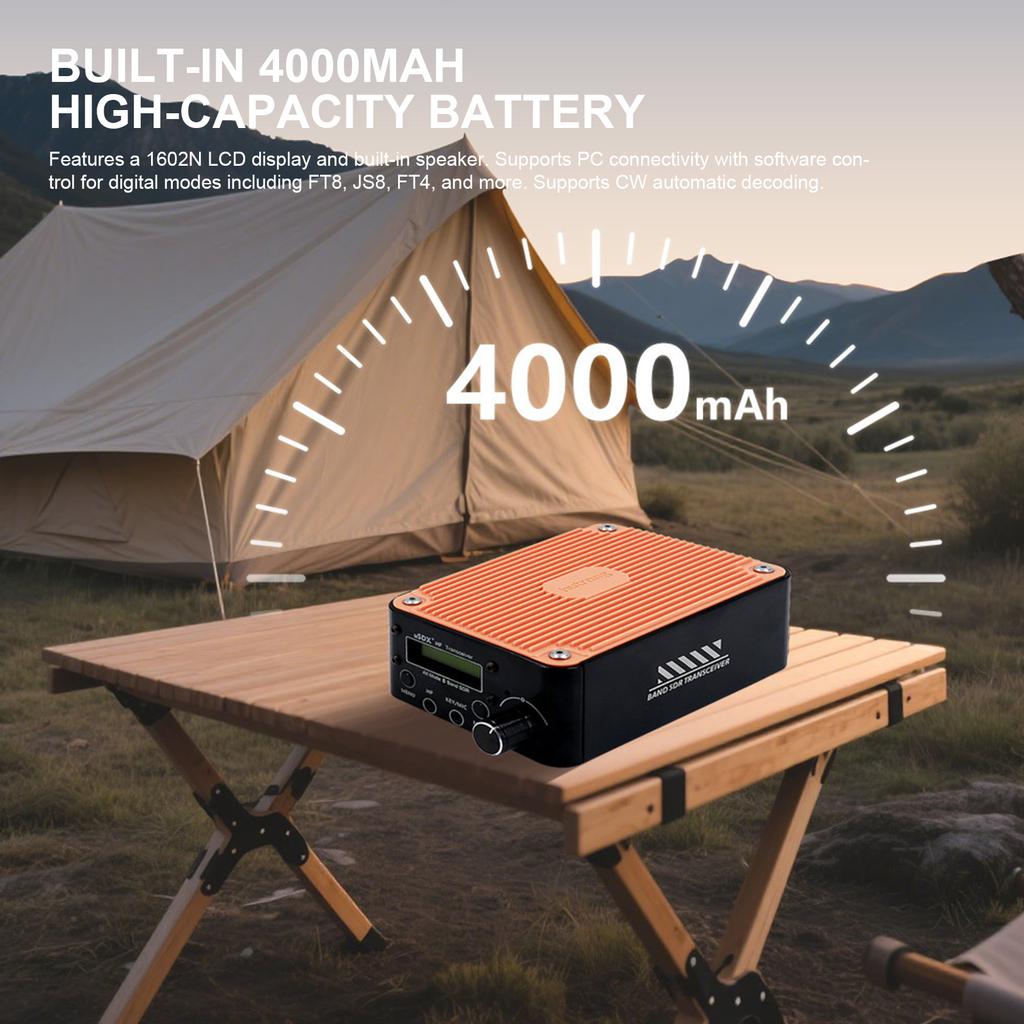 USDX+ Plus V2 8-Band Full-Mode Transceiver CW Auto-Decoding Support 8 Band SDR All Mode Transceiver for SDR SSB and QRP