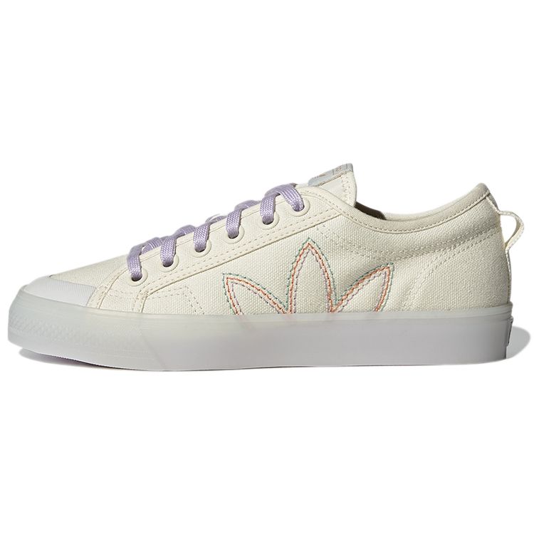 Adidas Originals Nizza Slip Resistant Durable Low Top Skate Shoes Women Sneakers Beige GX2731