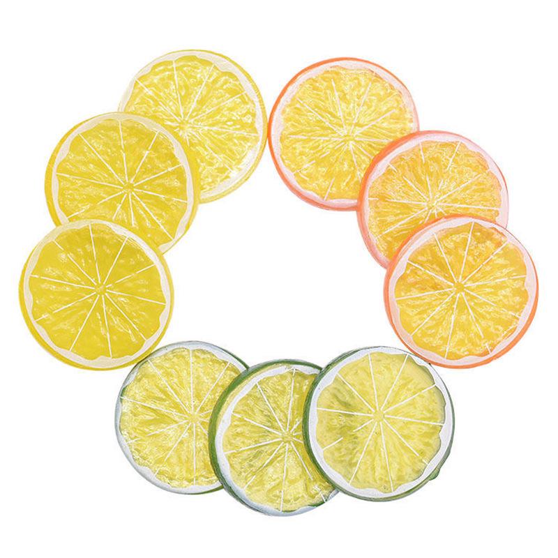 Plastic Lemon Slice Models for DIY Creative Ornaments and Kitchen or Photography Decoration Props