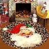 1 Piece Christmas Decoration Pattern Round Rug Suitable For Office Bedroom And Kitchen Home Decoration Christmas Decoration Gifts For Friends And