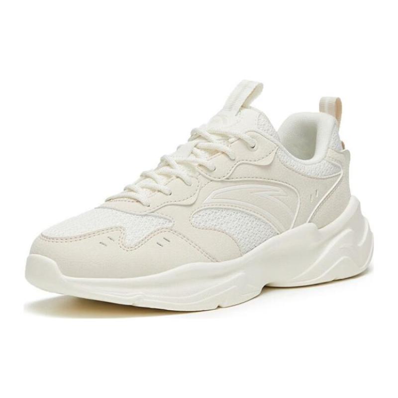 Anta Cushioning, Slip Resistant, Abrasion Resistant, Rebound Low Top Sports Casual Shoes Women's White Gray Sneakers 922328815-2