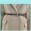 Solid Color Leather Womens Belt With Oval Buckle For Casual Pants And Dresses