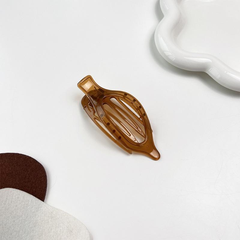 Oval Matte Claw, Laid-back Style Back of The Head Updo Shark Clip Ponytail Large Duckbeak Clip Hair Accessory