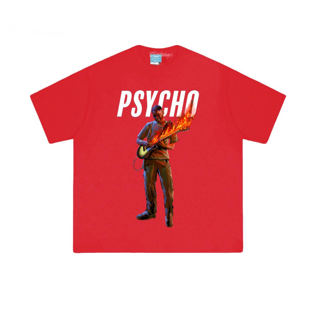Psycho In The Fire Tee 2026 New Dave Casual T-shirt Graphic Printing Tshirt Short Sleeve Summer 100% Cotton Round Harajuku TEE