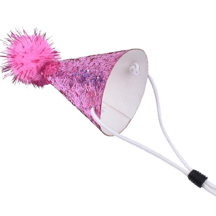 Förpackning med 10 justerbara små partyhattar för katter, festtillbehör för djur och hundar med glitter, för födelsedagsevent