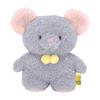 Sanlemon Fuwafuwa Tatton Rato Cinza Pelúcia 15x11x15cm Animal de Pelúcia