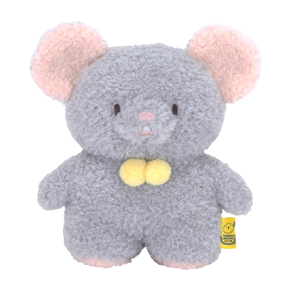 Sanlemon Fuwafuwa Tatton Gray Mouse Plush Toy 15x11x15cm Animal Stuffed Animal