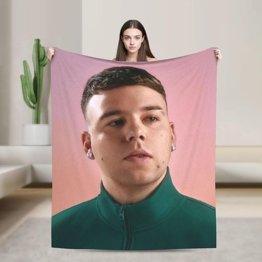Super Soft Blanket Decorative Rapper Quevedo Music Throw Blanket Flannel Bedspread For Bedroom Funny Sofa Bed Cover